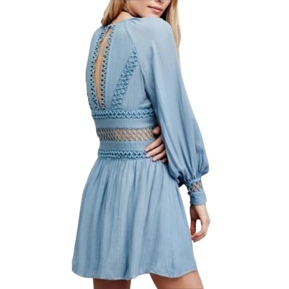 Free People Crochet Festival Bohemian Mini Dress - Women's 2 - Picture 12 of 16
